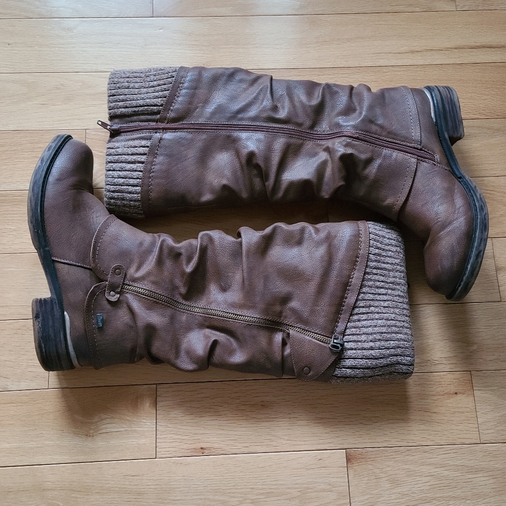 Rieker High Brown Boots, Size 41 (9½)